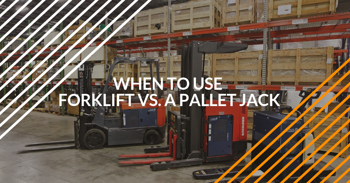 When to Use a Forklift Vs. a Pallet Jack